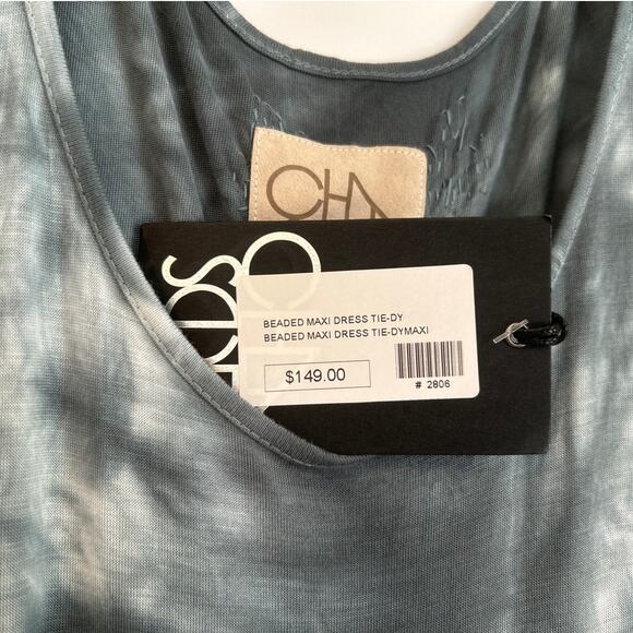 NWT Chaser Beaded Tie-Dye Maxi Dress – Blue/Gray/Green/White – Women’s Small - Picture 4 of 8